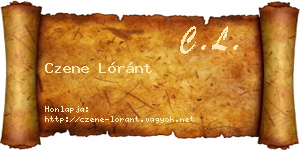 Czene Lóránt névjegykártya