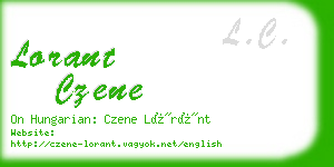 lorant czene business card